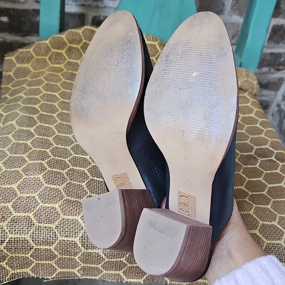 Madewell The Harper Black Leather Mules Clogs - Picture 6 of 6